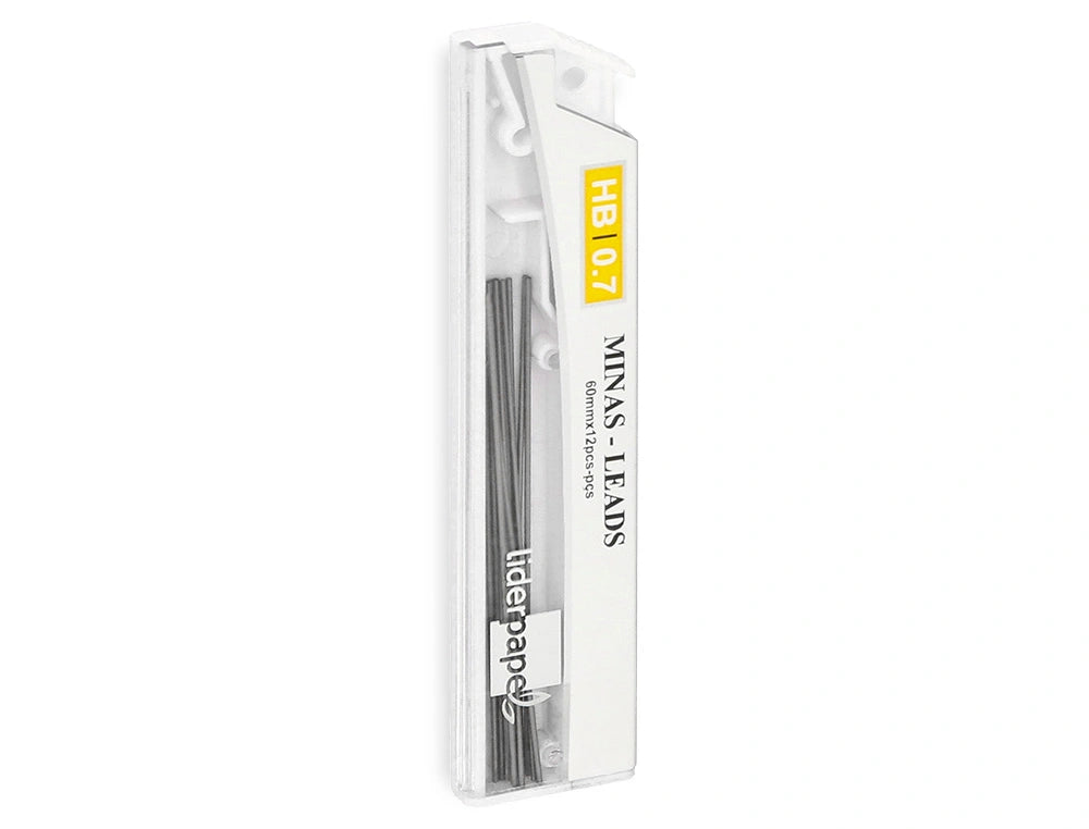 Minas liderpapel grafito 0,7 mm hb tubo de 12 minas longitud 60 mm.