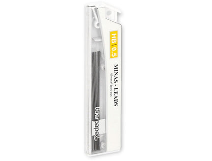Minas liderpapel grafito 0,5 mm hb tubo de 12 minas longitud 60 mm.