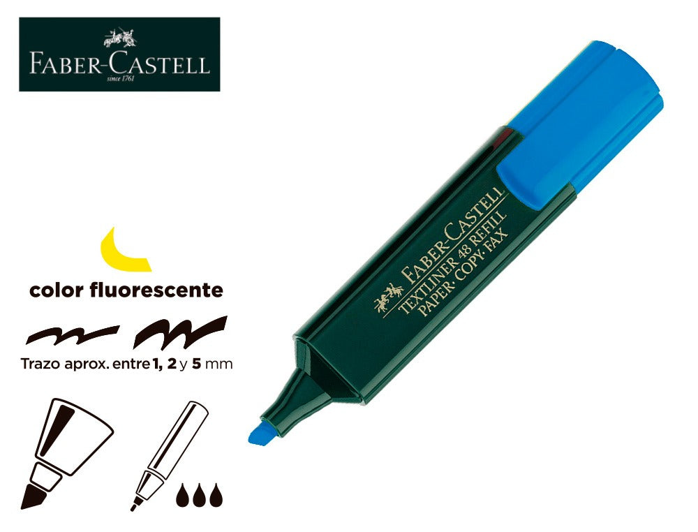 Rotulador faber castell fluorescente textliner 48