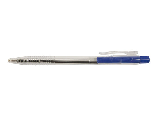 Boligrafo greening azul retractil.