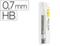 Minas liderpapel grafito 0,7 mm hb tubo de 12 minas longitud 60 mm.