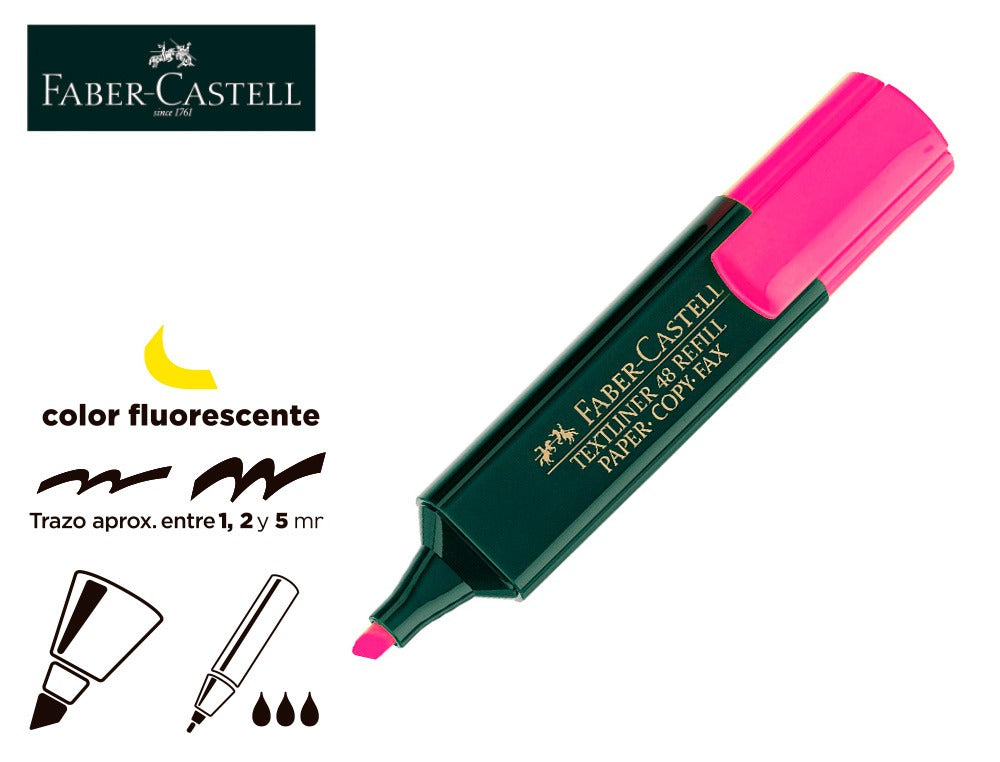 Rotulador faber castell fluorescente textliner 48
